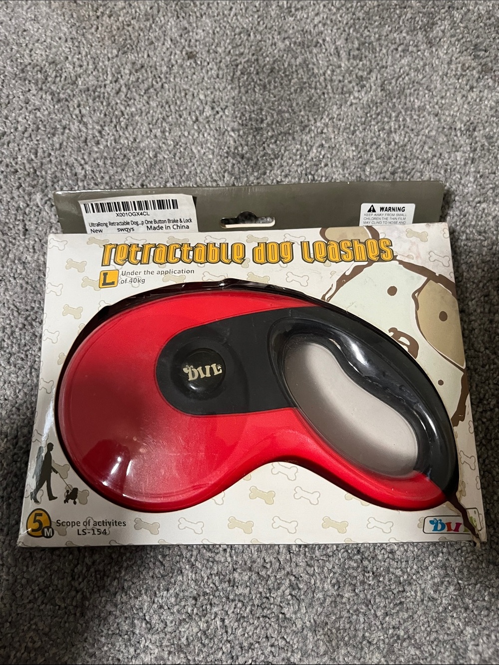 Retractable Dog Leash by - Red